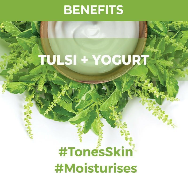 Nykaa Skin Secrets Indian Rituals Tulsi + Yogurt Sheet Mask For Clear & Moisturised Skin - Swadesiicart