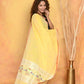 Very Much Indian Handloom Pure Cotton Paithani Dupatta - Yellow | Swadesiicart