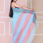 Very Much Indian Traditional Patteda Anchu Ilkal Handloom Saree - Sky Blue | Swadesiicart