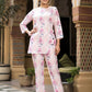 Women's Casual Fashionable Light Pink Muslin co-ord set - Rooh - Swadesiicart
