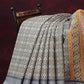 Grey Colored Diamond Print Semi Chanderi Saree By Gayathri Reddy Designer Studio | Swadesiicart