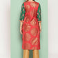 Ahalyaa Women's Traditional wear Kurta - Red | Swadesiicart