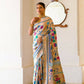 Vishnu Weaves Women's Firozi Paithani Silk Zari Woven Saree with Unstitched Blouse - Swadesiicart