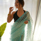 Vamsee Devika Sky Organza Silk Saree - Swadesiicart