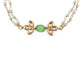 Gold-Polished Green White Kundan Beads Anklet Set Of 2 - Ruby Raang | Swadesiicart