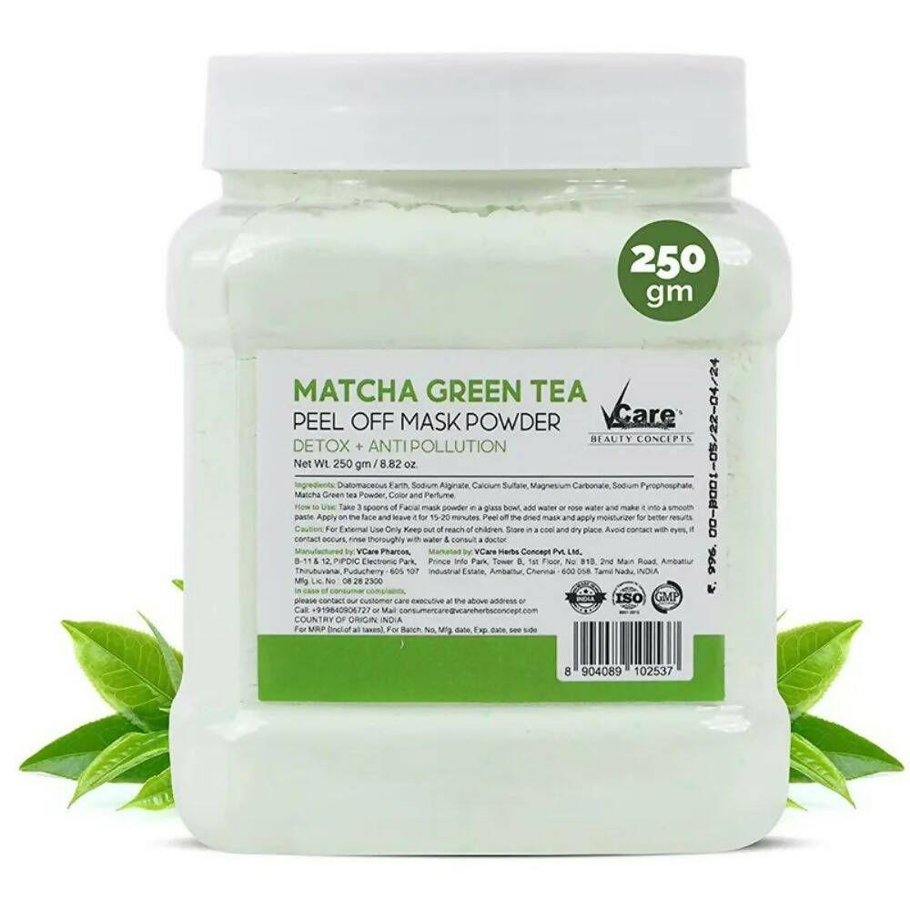 VCare Matcha Green Tea Jelly Peel Off Mask Powder | Swadesiicart