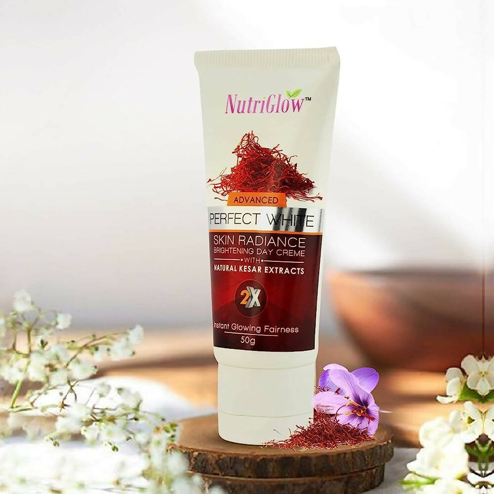 NutriGlow Advanced Perfect White Skin Radiance Brightening Day Creme - Swadesiicart