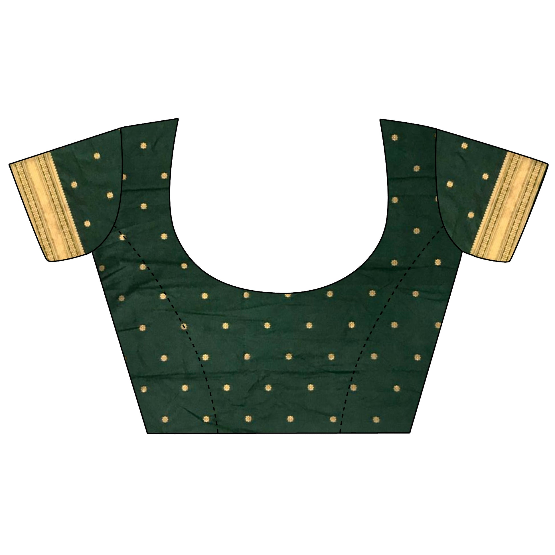 Joban Fashion Dark Green Banarasi Soft Silk Woven Saree | Swadesiicart