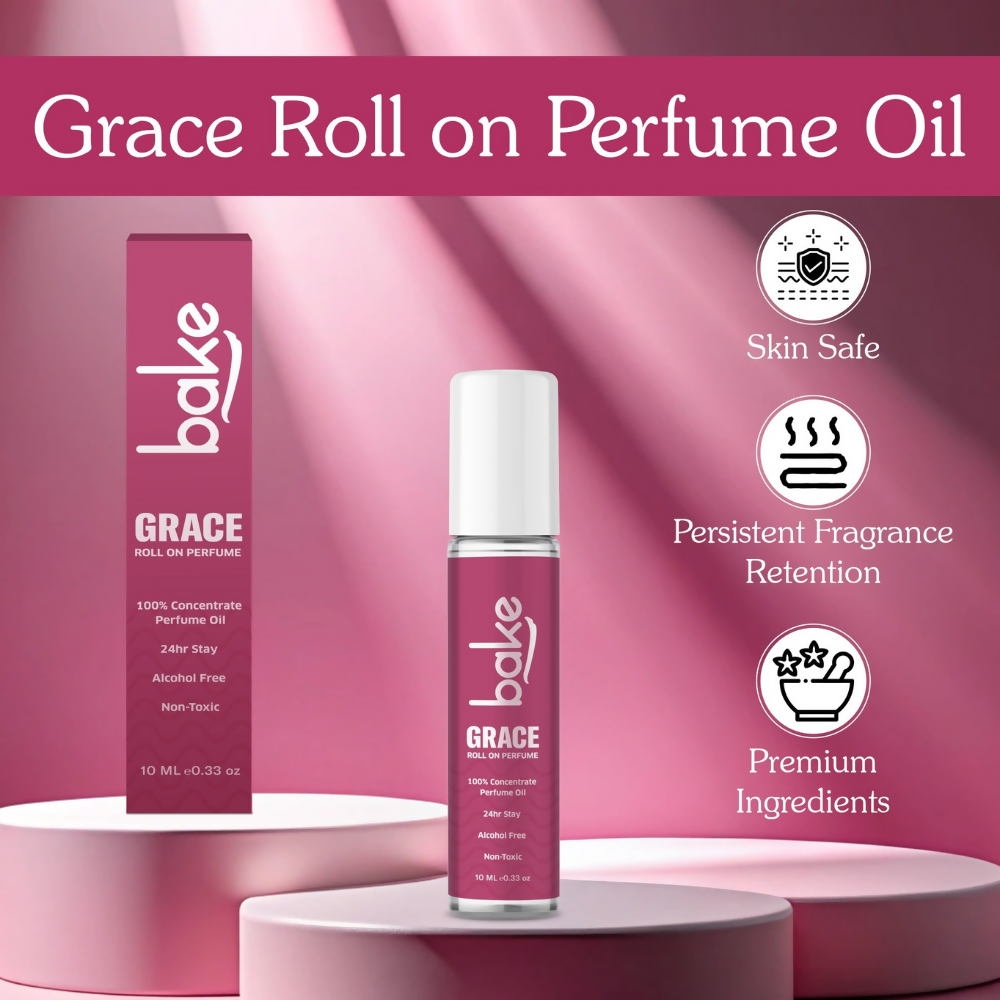 Bake Grace 100% Concentrated Perfume Oil Roll on Fragrance For Men & Women - White Oud | Swadesiicart