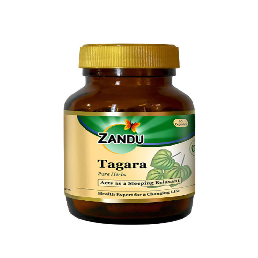 Zandu Tagara Pure Herbs Capsules | Swadesiicart