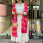 The52 White Women's Gorgeous Embroidered Work Chanderi Fabric Flared Kurta Pant and Dupatta Set - Swadesiicart