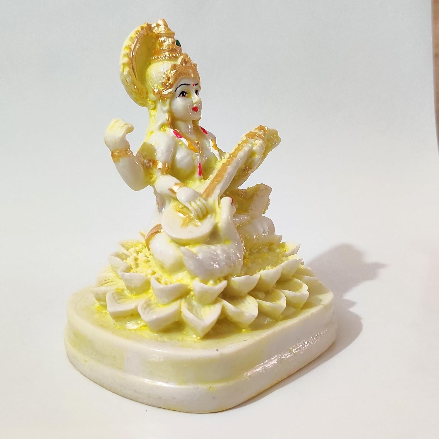 Goddess Handcrafted Saraswati Idol - Swadesiicart