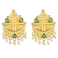 Joban Fashion Women Matte Gold Brass Earrings | Swadesiicart
