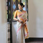 Vishnu Weaves Women's Red Muga Cotton Saree with Blouse - Swadesiicart
