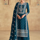 Vegaa Fashion Aqua Blue Georgette Embroidered Palazzo Suit - Swadesiicart