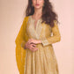 Vegaa Fashion Yellow Georgette Embroidered Palazzo Suit - Swadesiicart