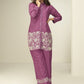 Vegaa Fashion Onion Pink Chinon Silk Embroidered Designer Co Ord Set - Swadesiicart