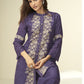 Vegaa Fashion Violet Chinon Silk Embroidered Designer Co Ord Set - Swadesiicart