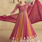 Vegaa Fashion Red Real Georgette Embroidered Anarkali Suit - Swadesiicart