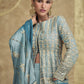 Vegaa Fashion Sky Blue Real Georgette Embroidered Lehenga Style Suit - Swadesiicart