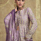 Vegaa Fashion Lavender Real Georgette Embroidered Lehenga Style Suit - Swadesiicart