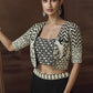 Vegaa Fashion Black Real Chinon Silk Embroidered Jacket Style Palazzo Suit - Swadesiicart