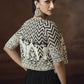 Vegaa Fashion Black Real Chinon Silk Embroidered Jacket Style Palazzo Suit - Swadesiicart