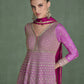 Vegaa Fashion Pink Real Georgette Embroidered Anarkali Suit - Swadesiicart