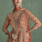 Vegaa Fashion Light Brown Real Georgette Embroidered Anarkali Suit - Swadesiicart