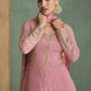 Vegaa Fashion Light Pink Real Georgette Embroidered Anarkali Suit - Swadesiicart