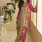 Vegaa Fashion Pink Crepe Silk Emblissed Mirror Work Designer Cord Set - Swadesiicart