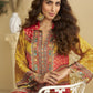 Vegaa Fashion Yellow Crepe Silk Emblissed Mirror Work Designer Cord Set - Swadesiicart