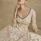 Vegaa Fashion Off White Real Georgette Embroidered Anarkali Suit - Swadesiicart