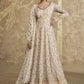 Vegaa Fashion Off White Real Georgette Embroidered Anarkali Suit - Swadesiicart
