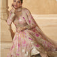 Vegaa Fashion Cream Real Chinon Silk Embroidered Anarkali Suit - Swadesiicart