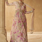 Vegaa Fashion Cream Real Chinon Silk Embroidered Anarkali Suit - Swadesiicart