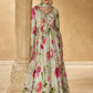 Vegaa Fashion Off White Real Chinon Silk Embroidered Anarkali Suit - Swadesiicart