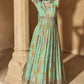 Vegaa Fashion Bottel Green Real Chinon Silk Embroidered Anarkali Suit - Swadesiicart