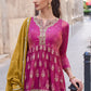 Vegaa Fashion Pink Silk Embroidered Palazzo Suit - Swadesiicart