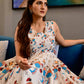 Casual Designer Offwhite Cotton Silk Gown - Anbazaar