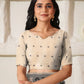 Shree Shyam Fashion Linen Cotton Black & Cream Saree