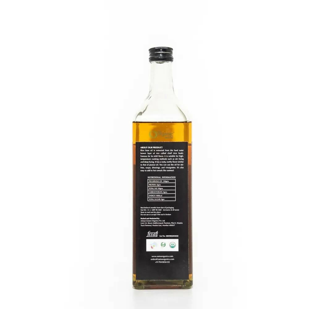 Zama Organics Rice Bran Oil - Swadesiicart
