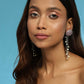 Blush Purple Stone Earrings with Pearls- Ruby Raang | Swadesiicart