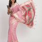 Shree Shyam Fashion Linen Cotton Light Pink Saree