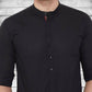 Even Apparels Pure Cotton Black Short Kurta - Black | Swadesiicart