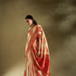 Joban Fashion Cream & Pink Plain With Weaving Border Banarasi Silk Sarees | Swadesiicart