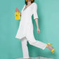 Women Republic White Rayo N Crepe Coord Set - Swadesiicart