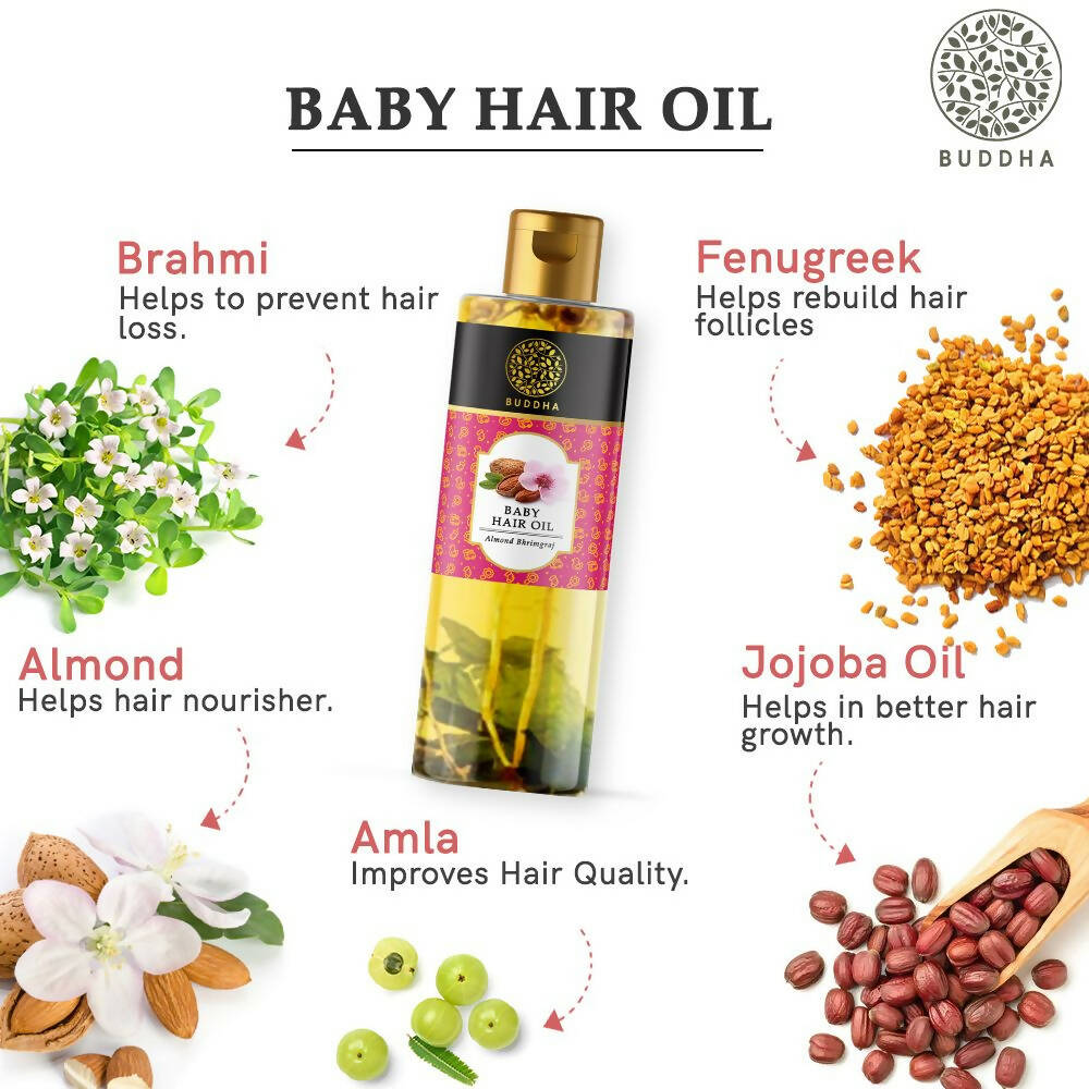 Buddha Natural Baby Hair Oil - Swadesiicart