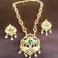 Latest Multicolor AD Peacock Bridal Necklace Set