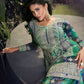 Anaita Blue Chinon Stitched Suit with Embroidery & Sequence Work